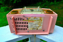 Load image into Gallery viewer, SOLD! - Nov 9, 2018 - Fifth Ave Pink Vintage Mid Century 1957 Bulova Model 170 Tube AM Clock Radio Simply Fabulous! - [product_type} - Bulova - Retro Radio Farm