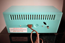 Load image into Gallery viewer, SOLD! - Jan. 14, 2019 - Aqua Blue 1959 Admiral Y3048 Tube AM Radio Clock Alarm Works Great! - [product_type} - Admiral - Retro Radio Farm