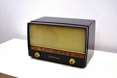 SOLD! - Jan 5, 2020 - Ebony Classic 1954 RCA Victor 4-X-641 Tube Radio Excellent Condition Works Great!