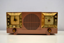 画像をギャラリービューアに読み込む, Mauve Tan Mid Century 1952 Automatic Radio Mfg Model 4-A-127 Tube AM Radio Cool Model! - [product_type} - Automatic - Retro Radio Farm