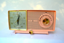 Charger l&#39;image dans la galerie, SOLD! - July 19, 2018 - CARNATION PINK Mid Century 1959 General Electric Model C437A Tube AM Clock Radio Mint Condition! - [product_type} - General Electric - Retro Radio Farm