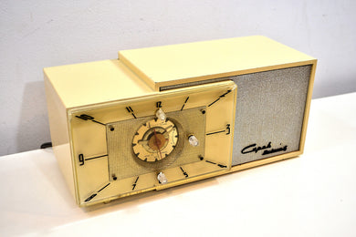 SOLD! - Feb. 22, 2020 - Ivory Cream 1953 Capehart Model T-62 AM Vintage Tube Radio Looks Classy!