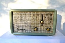 画像をギャラリービューアに読み込む, SOLD! - Nov. 26, 2018 - SAGE GREEN With Heather Tweed 1955 Montgomery Wards Airline Model GSE-1607 AM Bakelite Tube Radio Totally Restored! - [product_type} - Airline - Retro Radio Farm