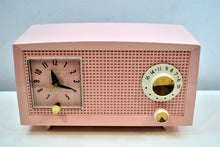 Charger l&#39;image dans la galerie, SOLD! - Dec. 17, 2019 - Petal Pink Vintage 1959 General Electric Model C-400A Tube Radio With Rare Pink Clock Face! - [product_type} - General Electric - Retro Radio Farm