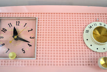 画像をギャラリービューアに読み込む, SOLD! - Dec. 17, 2019 - Petal Pink Vintage 1959 General Electric Model C-400A Tube Radio With Rare Pink Clock Face! - [product_type} - General Electric - Retro Radio Farm