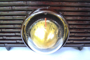 SOLD! - Oct 9, 2018 - BLUETOOTH MP3 Ready - ESPRESSO Mid Century Retro Jetsons 1957 Motorola 56H Turbine Tube AM Radio Marbled! - [product_type} - Motorola - Retro Radio Farm