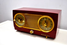 Load image into Gallery viewer, SOLD! - Oct 30, 2019 - Cranberry Red 1954 RCA Victor Vintage Model 4-C-544 Tube AM Clock Radio Sounds Great! - [product_type} - RCA Victor - Retro Radio Farm