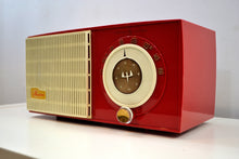 Load image into Gallery viewer, SOLD! - Jan. 8, 2020 - Rally Red and White 1955 General Electric Model 471 AM Tube Radio Real Charmer! - [product_type} - General Electric - Retro Radio Farm
