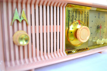 Load image into Gallery viewer, SOLD! - Aug 7, 2018 - MARILYN PINK Mid Century Vintage Retro 1956 Motorola 56CD Tube AM Clock Radio She&#39;s A Doll! - [product_type} - Motorola - Retro Radio Farm