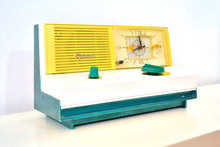 Load image into Gallery viewer, SOLD! - Sept 11, 2019 - Emerald Green Metallic Mid Century Retro Vintage 1960 Sylvania Model 5C12 AM Tube Clock Radio Unique Works Great! - [product_type} - Sylvania - Retro Radio Farm