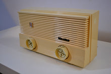 画像をギャラリービューアに読み込む, SOLD! - Sept 24, 2019 - Vanilla Ivory Vintage 1959 Sylvania Model 5T10 Radio with Amazon Echo Dot! - [product_type} - Sylvania - Retro Radio Farm