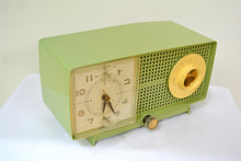 Load image into Gallery viewer, SOLD! - Aug 15, 2018 - BLUETOOTH MP3 UPGRADE ADDED - SPRING GREEN 1958 GE General Electric Tube AM Radio Model C-438B Radio So Fresh! - [product_type} - General Electric - Retro Radio Farm