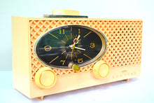 Load image into Gallery viewer, Lace Pink 1959 Admiral Y3354 Vintage Atomic Age Tube AM Radio Clock Sounds Great! - [product_type} - Admiral - Retro Radio Farm
