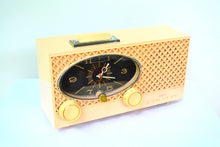 画像をギャラリービューアに読み込む, Lace Pink 1959 Admiral Y3354 Vintage Atomic Age Tube AM Radio Clock Sounds Great! - [product_type} - Admiral - Retro Radio Farm