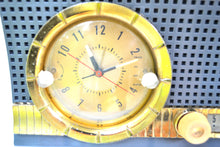 Load image into Gallery viewer, SOLD! - July 8, 2019 - Black and White Mid Century Retro 1959-1961 Travler C230 Tube AM Clock Radio Rare Color Combo! - [product_type} - Travler - Retro Radio Farm