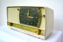 Load image into Gallery viewer, Beige Beauty 1959 RCA Victor 9-C-71 Tube AM Clock Radio Works Great! - [product_type} - RCA Victor - Retro Radio Farm