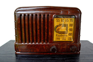 SOLD! - Sept 1, 2019 - GOLDEN AGE Art Deco 1941 Radiola Model 510 Bakelite AM Tube Radio Works Great! So Classy Looking! - [product_type} - Radiola - Retro Radio Farm