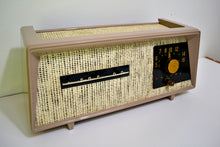 Load image into Gallery viewer, Sandalwood Beige Ivory Burlap 1954 Sparton Model 375C AM Tube Radio Real Looker! - [product_type} - Sparton - Retro Radio Farm