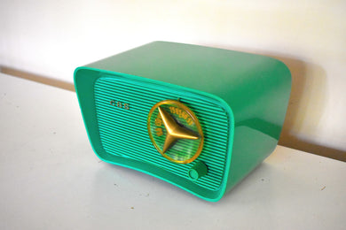 Kelly Green 1959 CBS Model T200 AM Vacuum Tube Radio So Cute! Sounds Wonderful! Rare As Heck!