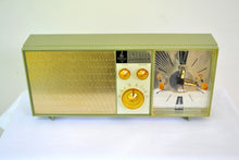 Load image into Gallery viewer, SOLD! - Dec. 6, 2018 - Eldorado Avocado Green 1962 Emerson Lifetimer II Model G1705 Tube AM Clock Radio - [product_type} - Emerson - Retro Radio Farm