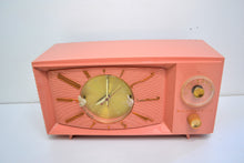 Load image into Gallery viewer, SOLD! - Aug 31, 2019 - Rose Pink 1959 Westinghouse Model H545T5A Vintage Tube AM Clock Radio Totally Restored! - [product_type} - Westinghouse - Retro Radio Farm