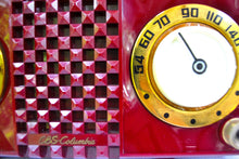 Charger l&#39;image dans la galerie, SOLD! - Nov 17, 2018 - CRANBERRY Mid Century Retro 1953 CBS Columbia 542 Tube AM Clock Radio - [product_type} - CBS - Retro Radio Farm