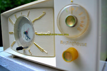 Load image into Gallery viewer, SOLD! - Nov 26, 2017 - SNOW WHITE Mid Century Retro 1959 Westinghouse Model H816L5 Tube AM Clock Radio Totally Restored! - [product_type} - Westinghouse - Retro Radio Farm