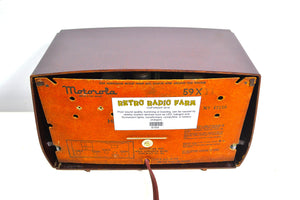SOLD! - Sept 29, 2019 - Brown Bakelite 1950 Motorola Model 59X11 Tube AM Antique Radio Nice Performer Easy On Eyes! - [product_type} - Motorola - Retro Radio Farm