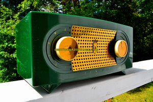 SOLD! - Dec 9, 2017 - JADE DRAGON GREEN Mid Century Vintage 1955 Zenith Model R512F AM Tube Radio Bells and Whistles! - [product_type} - Zenith - Retro Radio Farm