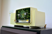 Charger l&#39;image dans la galerie, SOLD! - July 8, 2019 - Classic White 1957 General Electric Model 912D Tube AM Clock Radio - [product_type} - General Electric - Retro Radio Farm