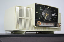 Load image into Gallery viewer, SOLD! - July 8, 2019 - Classic White 1957 General Electric Model 912D Tube AM Clock Radio - [product_type} - General Electric - Retro Radio Farm