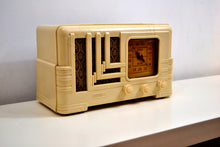 Load image into Gallery viewer, SOLD! - Jan 15, 2020 - Carrara White Ivory Plaskon Vintage 1939 Fada Model L-96V AM Radio Art Deco Dream! - [product_type} - Fada - Retro Radio Farm