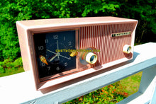 Charger l&#39;image dans la galerie, SOLD! - Sept 13, 2017 - CAMEO PINK Mid Century Retro Vintage Antique Motorola 1957 Model 5C13P Clock Radio Tube AM Clock Radio Rare Model! - [product_type} - Motorola - Retro Radio Farm