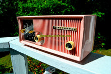 Load image into Gallery viewer, SOLD! - Sept 13, 2017 - CAMEO PINK Mid Century Retro Vintage Antique Motorola 1957 Model 5C13P Clock Radio Tube AM Clock Radio Rare Model! - [product_type} - Motorola - Retro Radio Farm