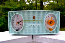 Load image into Gallery viewer, SOLD! - Oct 8, 2017 - BLUETOOTH MP3 Ready - SPRUCE Green Mid Century Retro 1959 Zenith Model B514F Tube AM Clock Radio Sounds Great! - [product_type} - Zenith - Retro Radio Farm