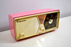 Bubble Gum Pink 1956 Emerson Model 876B Tube AM Radio Restored Loud As Heck and Great Sounding! - [product_type} - Emerson - Retro Radio Farm