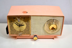 SOLD! - Oct, 6, 2019 - BLUETOOTH MP3 UPGRADED - Chantelle Pink 1966 GE General Electric Model C-546 AM Vintage Radio Little Cutie! - [product_type} - General Electric - Retro Radio Farm