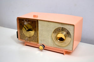 SOLD! - Oct, 6, 2019 - BLUETOOTH MP3 UPGRADED - Chantelle Pink 1966 GE General Electric Model C-546 AM Vintage Radio Little Cutie! - [product_type} - General Electric - Retro Radio Farm