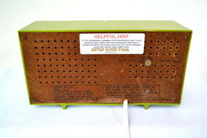 SOLD! - Sept 25, 2018 - 1965 Grasshopper Green Channel Master Model 6263 AM Clock Radio - [product_type} - Channel Master - Retro Radio Farm