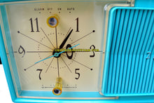 Load image into Gallery viewer, SOLD! - Nov 4, 2017 - TURQUOISE BEAUTY Mid Century Jetsons 1959 Zenith Model E514B Tube AM Clock Radio Pristine Condition! - [product_type} - Zenith - Retro Radio Farm