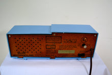 Load image into Gallery viewer, SOLD! - Mar 31, 2019 - Cornflower Blue Bi-level 1957 Motorola 57CD Tube AM Clock Radio - [product_type} - Motorola - Retro Radio Farm