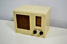 Charger l&#39;image dans la galerie, SOLD! - Sept 30, 2019 - Creme Ivory Vintage 1948 Air King Model 4608A Tube Radio ~ All Hail The Mighty King! - [product_type} - Air King - Retro Radio Farm