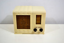 Load image into Gallery viewer, SOLD! - Sept 30, 2019 - Creme Ivory Vintage 1948 Air King Model 4608A Tube Radio ~ All Hail The Mighty King! - [product_type} - Air King - Retro Radio Farm