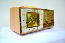 Load image into Gallery viewer, SOLD! - Nov 27, 2018 - Paris Pink 1960 Bulova Model 190 Tube AM Clock Radio - [product_type} - Bulova - Retro Radio Farm