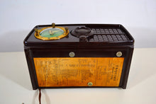Load image into Gallery viewer, SOLD! - Nov 7, 2019 - Rare Manufacturer Brown Bakelite Post War 1952 Esquire BF Goodrich Model 550U AM Tube Clock Radio Works Great! - [product_type} - Esquire - Retro Radio Farm