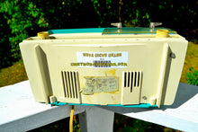 Charger l&#39;image dans la galerie, SOLD! - Nov 6, 2017 - AQUA and White Retro Jetsons 1956 RCA Victor 9-C-7LE Tube AM Clock Radio Totally Restored! - [product_type} - RCA Victor - Retro Radio Farm