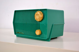 SOLD! - July 23, 2019 - Green 1959 Admiral Model 4L28A AM Antique Radio - [product_type} - Admiral - Retro Radio Farm