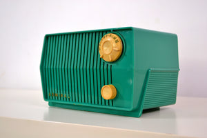SOLD! - July 23, 2019 - Green 1959 Admiral Model 4L28A AM Antique Radio - [product_type} - Admiral - Retro Radio Farm