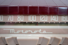 画像をギャラリービューアに読み込む, SOLD! - Nov. 6, 2019 - Bordeaux Burgundy 1949 Motorola Model 68X-11Q Vintage Tube AM Clock Radio Art Deco Classic! - [product_type} - Motorola - Retro Radio Farm