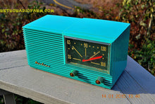 Load image into Gallery viewer, SOLD! - March 22, 2015 - MID CENTURY MARVEL Retro Jetsons Vintage Turquoise 1959 Airline DSE1625A AM Tube Radio Totally Restored! - [product_type} - Airline - Retro Radio Farm